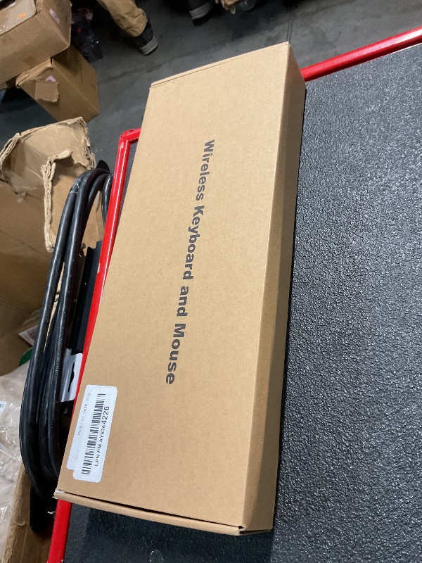 Photo 1 of Wireless Keyboard and Mouse Combination Full-Size USB Plug and Play Quiet and Compact Compatible with Mac Computers laptops Tablets Windows - Rose Gold Pink