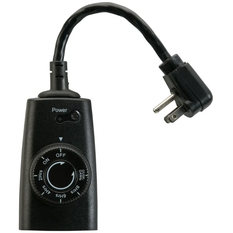 Photo 1 of ***STOCK PHOTO REFERENCE ONLY***Hyper Tough Outdoor Photocell Dusk to Dawn Timer, Single Outlet, 10 Amps
