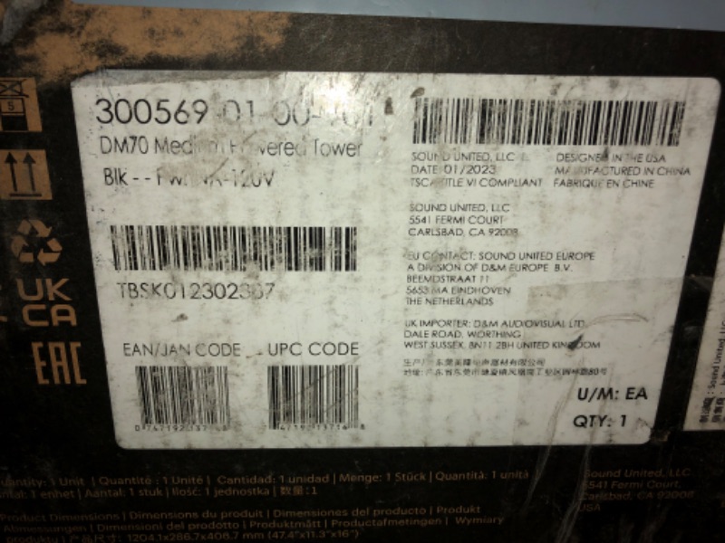 Photo 1 of Definitive Technology Dymension DM70 Large Tower Speaker, with Adjustable Bipolar Arrays, 4 BDSS Mid/Bass Woofers & Tweeter, 3XR Architecture with 10" Subwoofer, Dolby Atmos/DTS:X Ready, Black