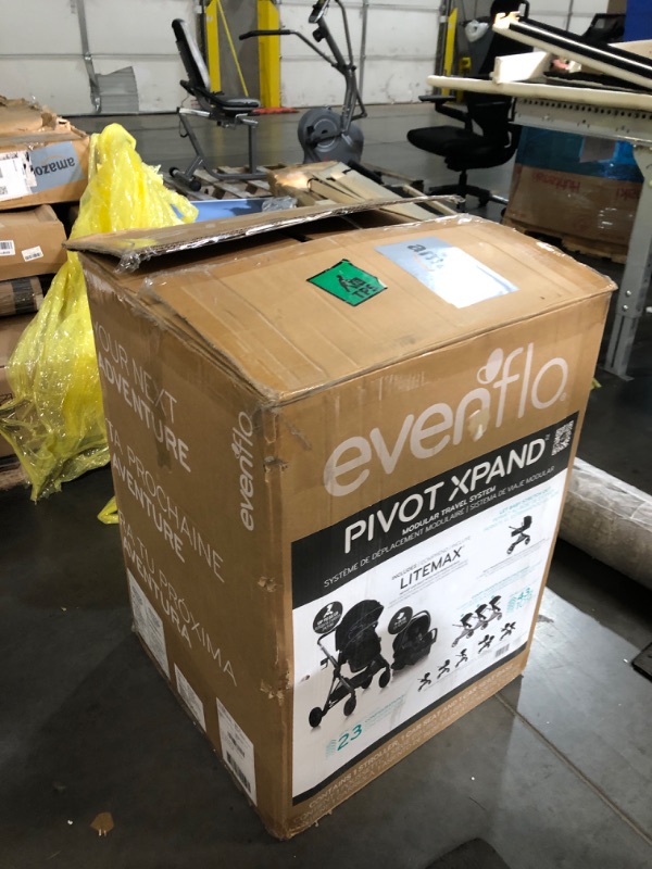 Photo 1 of **READ NOTES**
Evenflo Pivot Xpand Modular Travel System with LiteMax Infant Car Seat with Anti-Rebound Bar (Ayrshire Black)