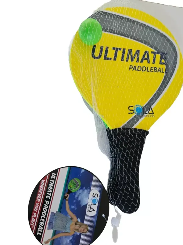 Photo 1 of (3 PACK BUNDLE) Paddle Set Sola Ultimate Paddleball Orange Yellow
