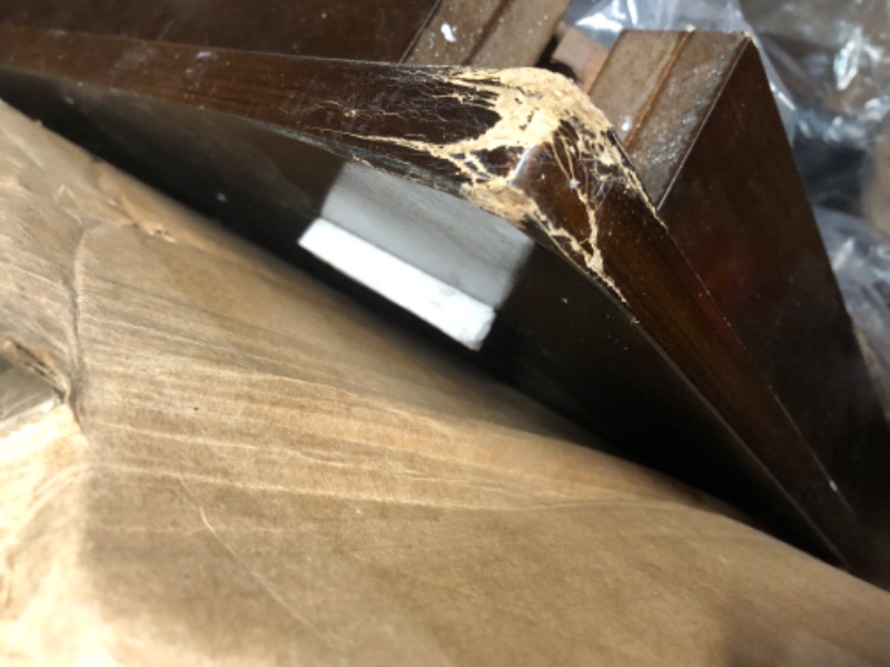 Photo 1 of ***DAMAGED - CORNERS BROKEN - MISSING PARTS - SEE PICTURES - UNABLE TO VERIFY FUNCTIONALITY***
Signature Design by Ashley Bennox 5 Piece Counter Height Dining Set, 42 x 42 x 36 inches