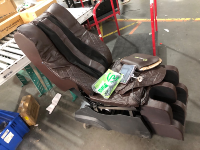 Photo 2 of ***INCOMPLETE - MISSING ARMS - SEE PICTURES - NO PACKAGING - POWERS ON - UNABLE TO TEST FURTHER***
Real Relax 2023 Massage Chair of Dual-core S Track, Full Body Massage Recliner of Zero Gravity with APP Control, Brown