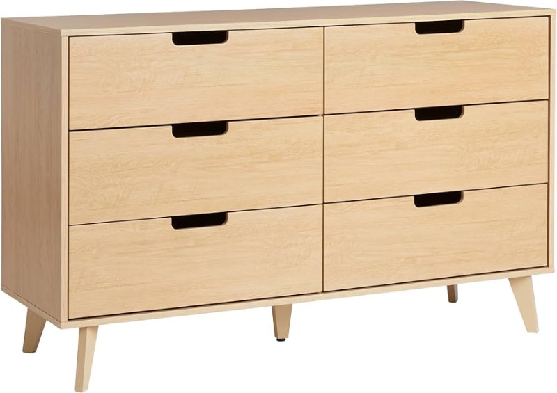 Photo 1 of ***WHITE***Walker Edison Modern 6-Drawer Dresser Bedroom Storage Organizer, 52 Inch