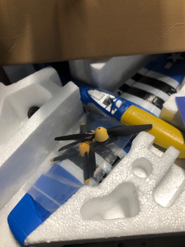 Photo 3 of ***9MINOR DAMAGE/ SEE NOTES) ***
VOLANTEXRC RC Plane 4 Channel P51D Mustang Remote Control Airplane Fighter RTF with 6-Axis Gyro, 3 Modes Easy to Fly, 2.4GHz Radio Controlled Aircraft for Beginners, Boys & Adults (Blue)