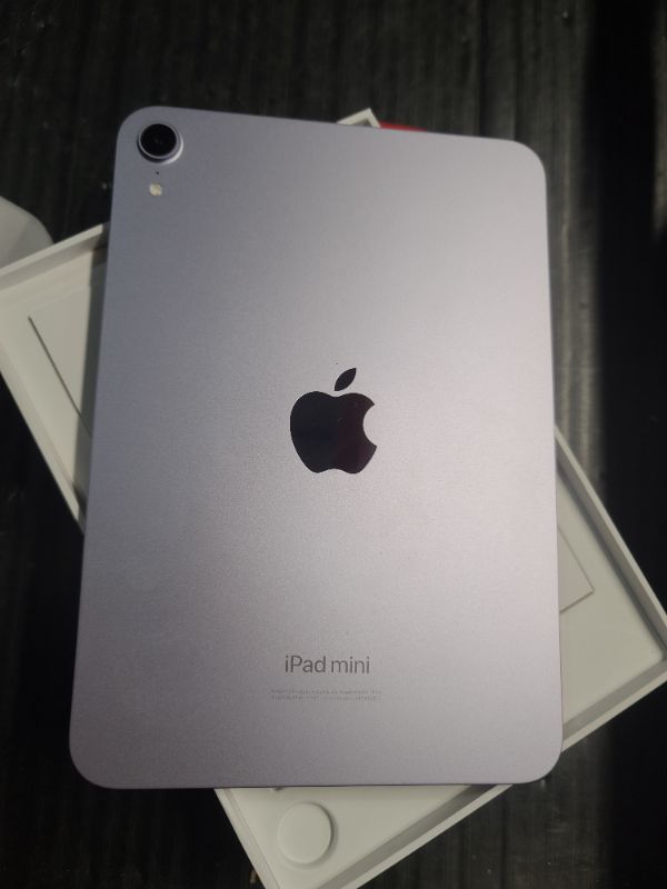 Photo 5 of ***FACTORY SEALED*OPENED TO INSPECT****Apple iPad Mini (A17 Pro): Apple Intelligence, 8.3-inch Liquid Retina Display, 128GB, Wi-Fi 6E, 12MP Front/12MP Back Camera, Touch ID, All-Day Battery Life — Purple