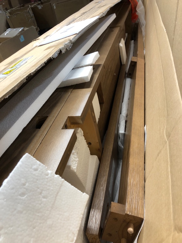 Photo 1 of Plank+Beam 72 Inch Farmhouse Dining Table, Solid Wood Rustic Kitchen Table, Large Wooden Rectangular Dinner Table for Dining Room, Home Office, Living Room Furniture, Easy Assembly, Pecan Wirebrush