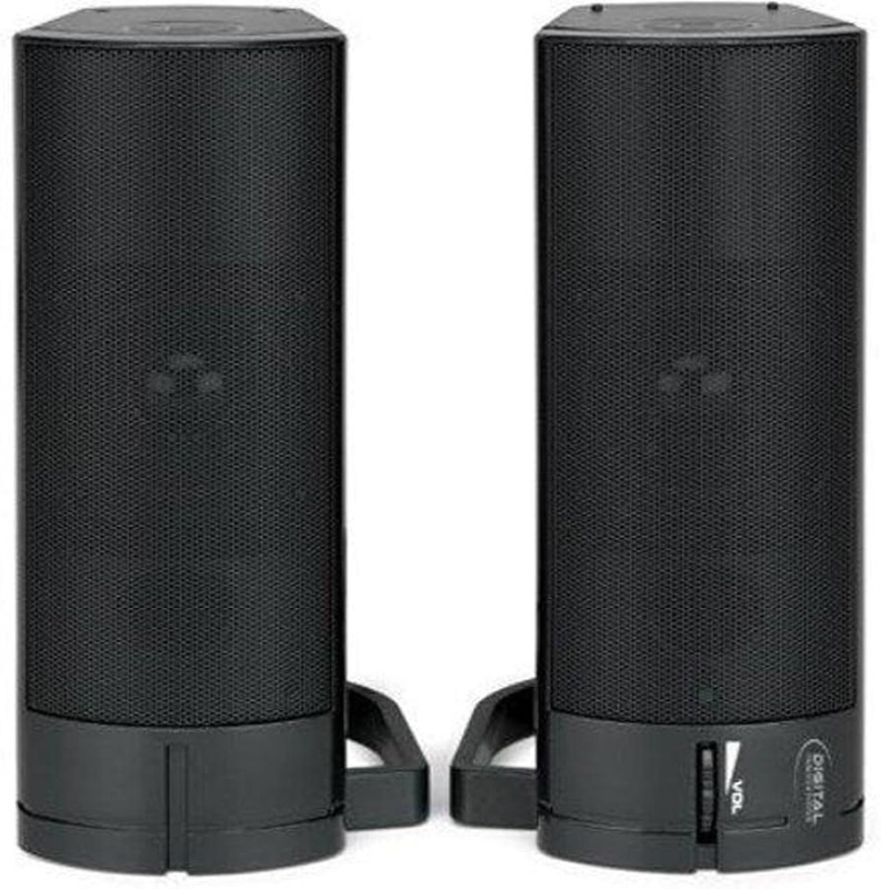 Photo 2 of ** NON REFUNDABLE**** PHOTO FOR REFERENCE ONLY***Digital Innovations AcoustiX USB Powered Speaker System – Magnetically Shielded Stereo Speakers with Sound Bar Configuration (4330200),Black