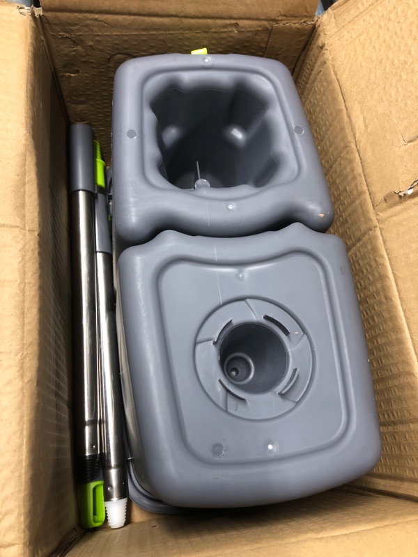 Photo 1 of Masthome Spin Mop Bucket with Wringer Set,Microfiber Spin Mops with Bucket Detachable Small,Easy to Store,Adjustable Stainless Handle,3 Microfiber Heads,Wet & Dry Mop for Floor Cleaning