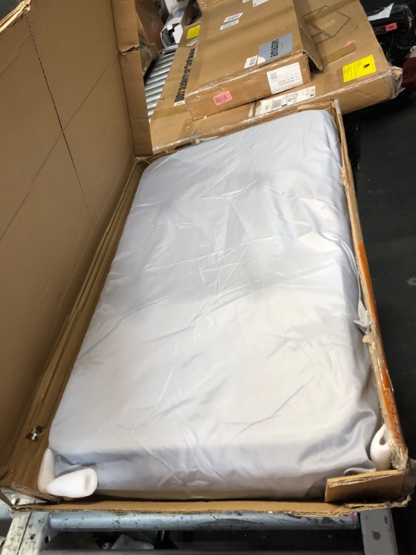 Photo 4 of ***USED - LIKELY MISSING PARTS - UNABLE TO VERIFY FUNCTIONALITY***
AirClub Bassinet Bedside Sleeper, Baby Crib for Newborn, Baby Bassinets Bedside Sleeper with 4 Auto-Lock & Adjustable Height, Breathable Mesh & Mattress, Bedside Bassinet