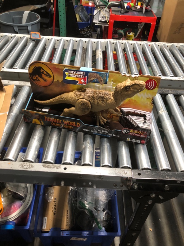 Photo 2 of **DAMAGED**PARTS ONLY NON REFUNDABLE**
Mattel Jurassic World T. rex Dinosaur Toy with Sound & Movement, All-Out Attack Tyrannosaurus Rex Action Figure with Rampage Attack, Plus Digital Play