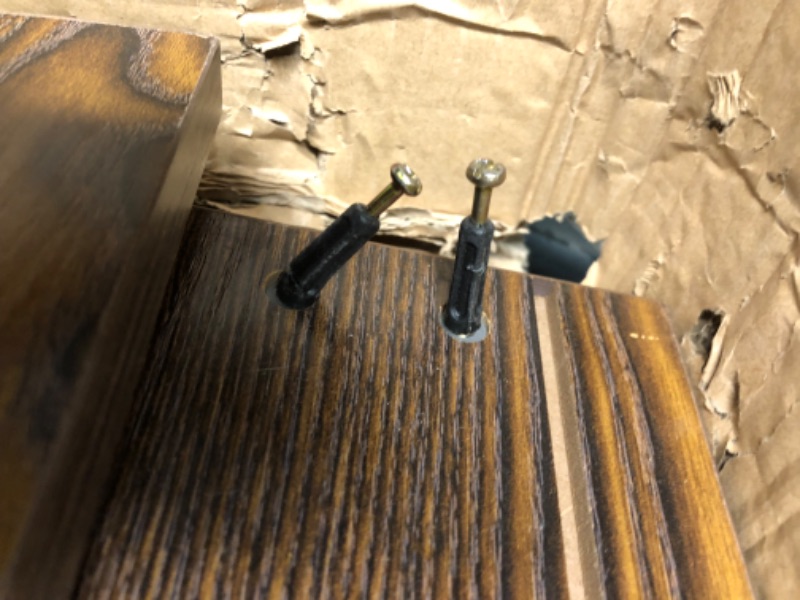 Photo 3 of ***DAMAGED - SEE PICTURES - LIKELY MISSING PARTS - UNABLE TO VERIFY FUNCTIONALITY***
Piskyet Dog Crate Furniture,Wooden Dog Crate End Table with Storage Drawer&Cushion&Tray, QC3.0 Wireless Charging,Dual USB,Small Dogs Rustic Style