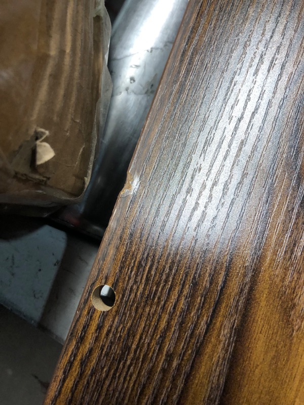 Photo 5 of ***DAMAGED - SEE PICTURES - LIKELY MISSING PARTS - UNABLE TO VERIFY FUNCTIONALITY***
Piskyet Dog Crate Furniture,Wooden Dog Crate End Table with Storage Drawer&Cushion&Tray, QC3.0 Wireless Charging,Dual USB,Small Dogs Rustic Style