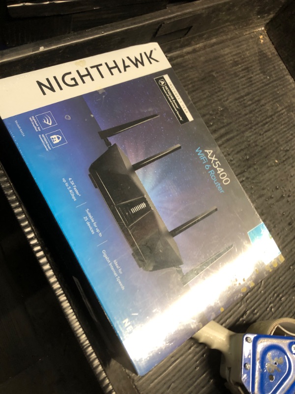 Photo 2 of (open for inspections)
NETGEAR Nighthawk WiFi 6 Router (RAX54S) 6-Stream AX5400 5.4 Gbps - Dual Band Gigabit Wireless Internet Router - Coverage up to 2