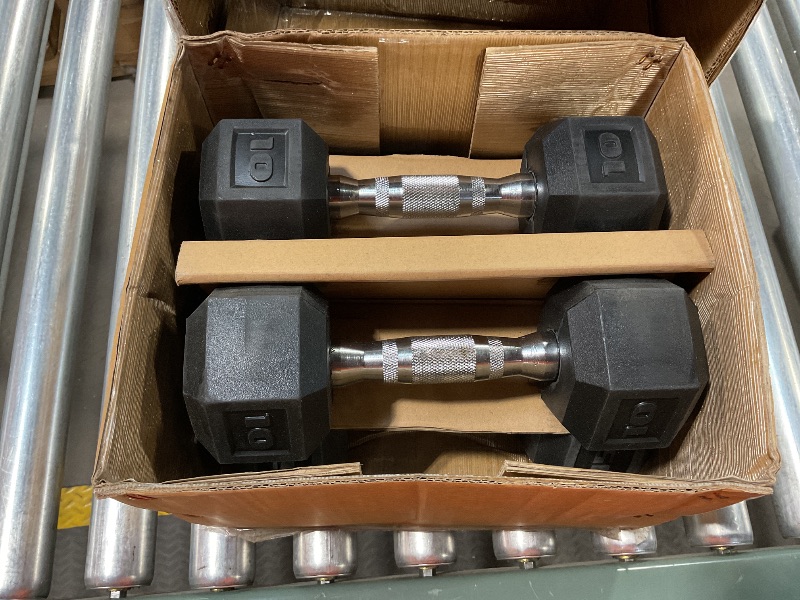 Photo 3 of CAP Barbell 150 LB Coated Hex Dumbbell Weight Set Black, New Edition

4 weights total