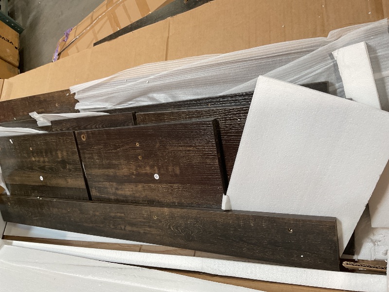 Photo 1 of coucheta 70" Farmhouse Coffee Bar Wine Cabinet with Sliding Barn Doors and Storage, Tall Kitchen Hutch with Wine & Glasses Rack, Pantry Cabinet for Kitchen, Dining Room, Oak I don’t see the pack of hardware in the item so maybe impartial set. 