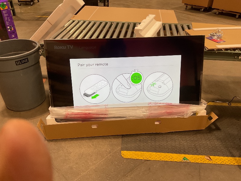 Photo 1 of Roku Smart TV – 65-Inch Select Series 4K HDR RokuTV with Roku Enhanced Voice Remote, Brilliant 4K Picture, Automatic Brightness, & Seamless Streaming – Live Local News, Sports, Family Entertainment this item was still in the factory seal when I opened it 