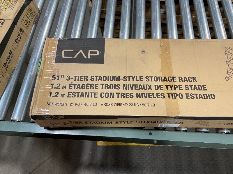 Photo 4 of CAP Barbell 3 Tier Dumbbell Rack, 51", Black (RK-14A) this item does appear to be the original factory seal and is brand new as pictured
