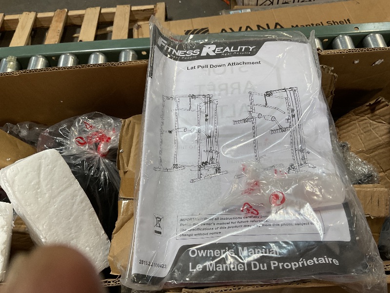 Photo 6 of Fitness Reality Lat Pull-down for 810XLT Super Max Power Cage this item still appears to be in all the original original factory wrapping, I did find the hardware and it still intact and it’s original factory wrapping so I would assume that all parts are 