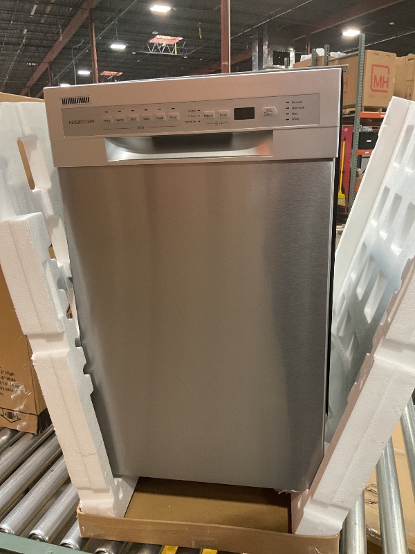 Photo 2 of EdgeStar BIDW1802 18 Inch Wide 8 Place Setting Energy Star Certified Built-In Front Control Dishwasher - Stainless Steel