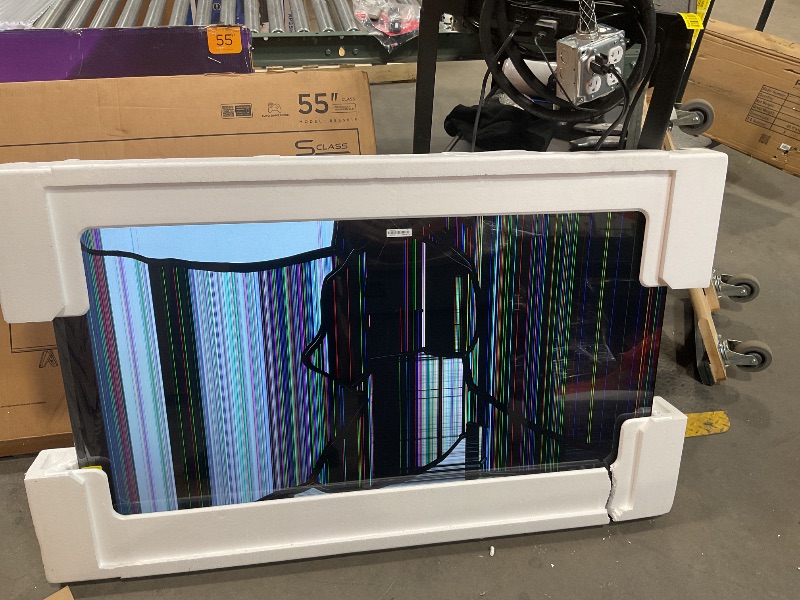 Photo 2 of TCL 55-Inch Class S5 UHD 4K LED Smart TV with Fire TV THIS TV HAs a broken screen as pictured and will be for sale as part only