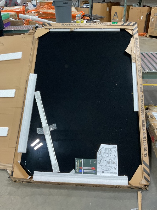 Photo 3 of Quartet Glass Whiteboard, Magnetic Dry Erase White Board, 72" x 48', Black Surface, Infinity (G7248B)