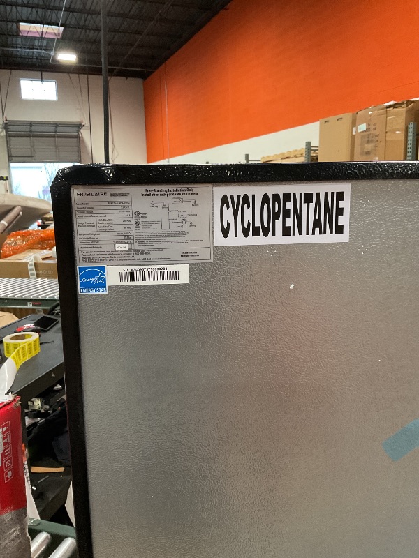 Photo 1 of FRIGIDAIRE EFR376-BLACK 3.1 Cu Ft Black Retro Bar Fridge with Side Bottle Opener