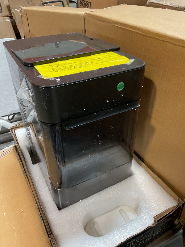 Photo 1 of GE Profile Opal 2.0 with 0.75 Gallon Tank, Chewable Crunchable Countertop Nugget Ice Maker, Scoop included, 38 lbs in 24 hours, Pellet Ice Machine with WiFi & Smart Connected, Black Stainless Steel