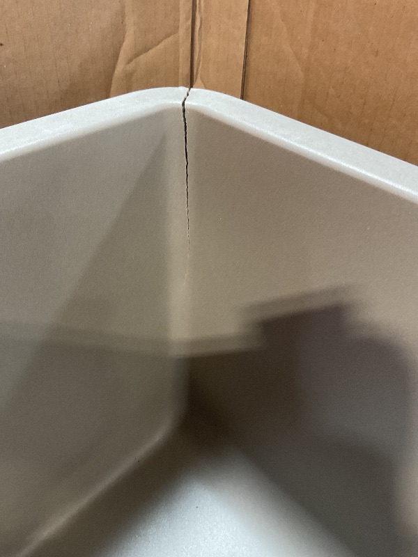 Photo 1 of *CRACKS ON TOP 2 CORNERS - SEE PICS* BLANCO, Truffle 441297 PRECIS SILGRANIT Super Single Undermount Kitchen Sink, 32" X 19"