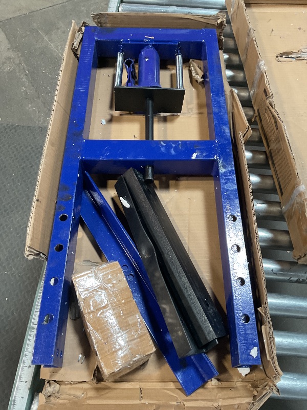 Photo 1 of 6 Ton Hydraulic Press, H-Frame Garage Floor Shop Press with Built-in Relief Valve to Bend, Straighten, Or Press Parts, Install Bearings & U-Joints