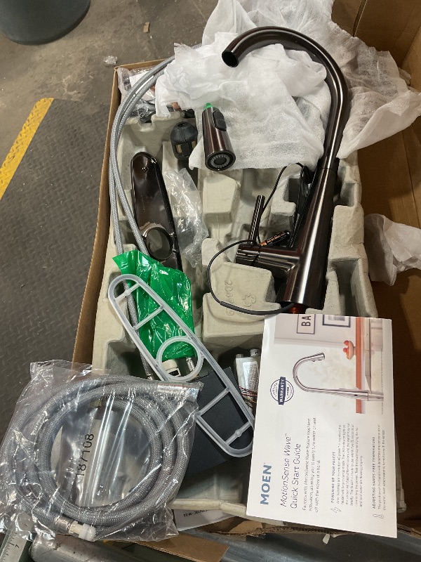 Photo 1 of *MISSING HARDWARE*  Moen Sleek Spot Resist Black Stainelss Motionsense Wave Sensor Touchless One-Handle High Arc Pulldown Modern Kitchen Faucet Featuring Power Clean, 7864EWBLS