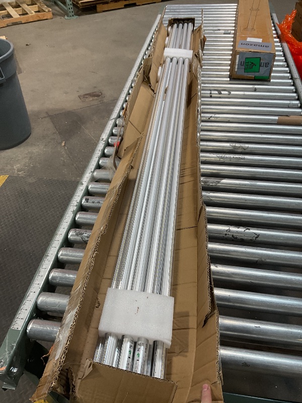 Photo 1 of ONLYLUX 8 Foot LED Bulbs,90W 5000K 12150lm, T8 T10 T12 8ft LED Bulbs Fluorescent Light Replacement, FA8 Single Pin V Shaped LED Tube Light, Clear Cover (8 Pack)