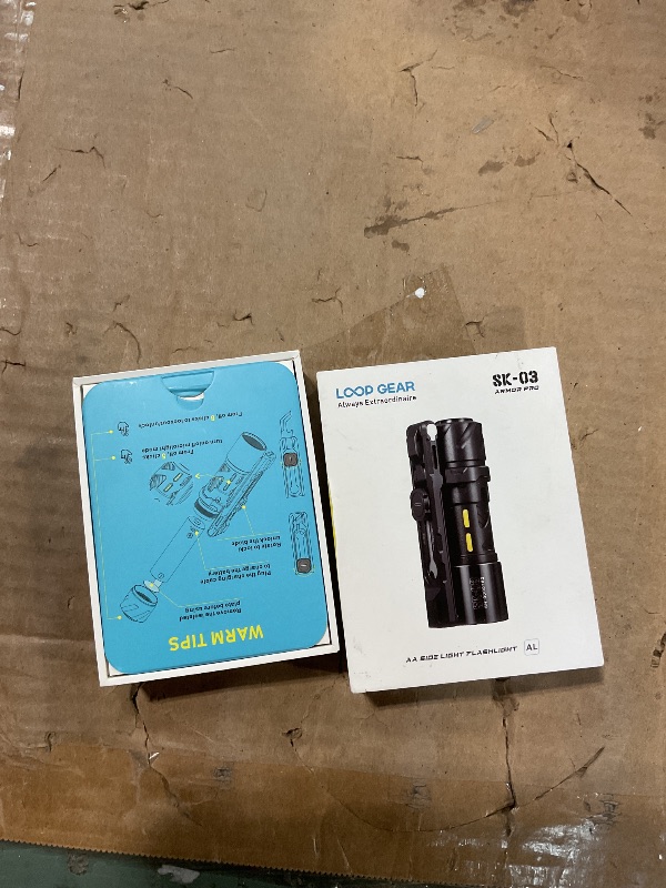 Photo 1 of **FOR PARTS/ MISSING ASSEMBLY PIECE*** LOOP GEAR SK03 Pro LED Rechargeable Flashlight with Magnetic Bracket, Side Light with 4 Colors Filters, 10 Modes, 1000 Lumens EDC Pocket Flashlights for Emergency