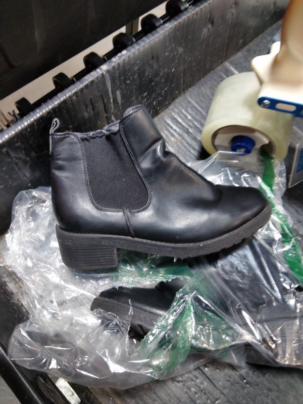 View 1 of ***HEAVILY USED / DIRTY*** Athlefit Women's Black Chelsea Boots Fall Platform Ankle Boots Slip on Chunky Lug Sole Boots