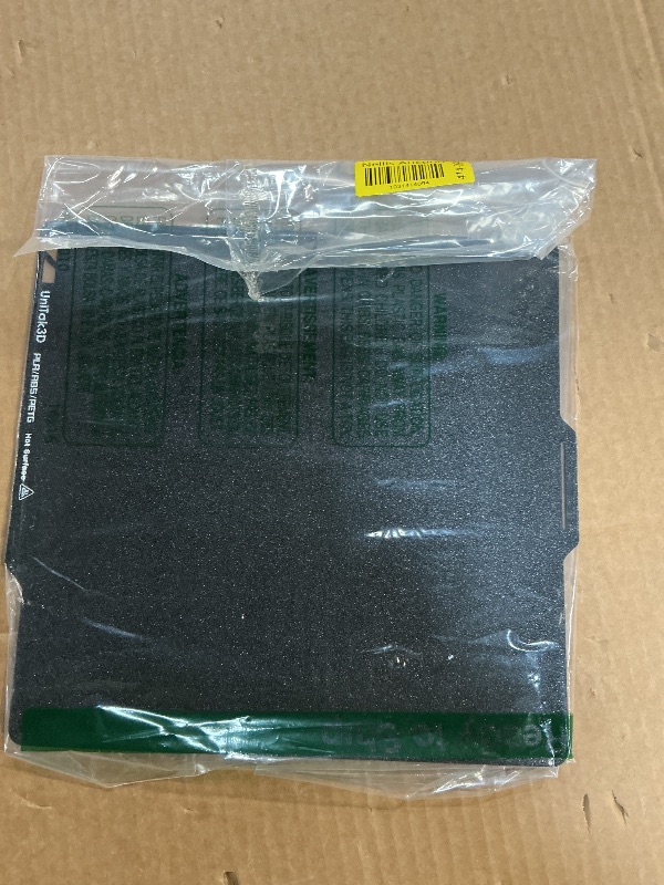 Photo 1 of *** FOR PARTS/ HEAVILY DAMAGED *** UniTak3D PEI Build Plate for Bambu Lab X2D/P2S/P1S/A1/P1P/X1C/X1/X1E 3D Printers,257x257mm Double Sided Smooth&Textured Heated Bed,Spring Steel Sheet,High-Adhesion Removable Flexible Printing Surface