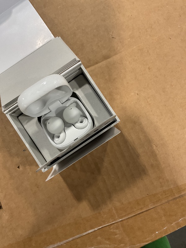 Photo 1 of **Left  BrokEN*** Sony LinkBuds Open Truly Wireless Earbud Headphones with an Open-Ring Design for Ambient Sounds and Newly Developed Air Fitting Supporters, White