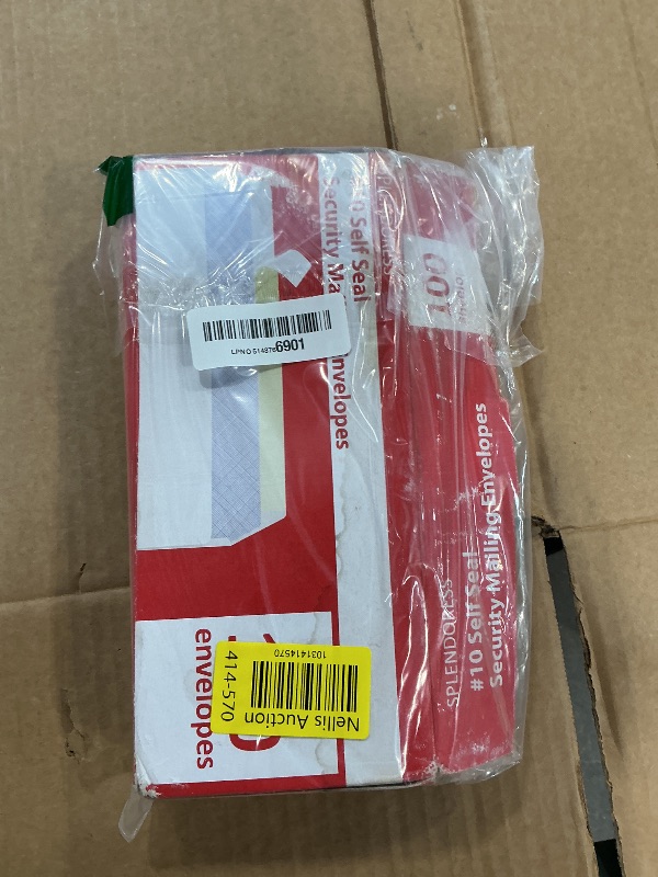 Photo 1 of #10 Envelopes Letter Size Self Seal | 100 Business Mailing Security Peel and Sealing Envelope | 100% Tinted | no 10 White Windowless Legal Regular Plain Envelops Pack | 4-1/8 x 9-1/2 Inches | 24 LB