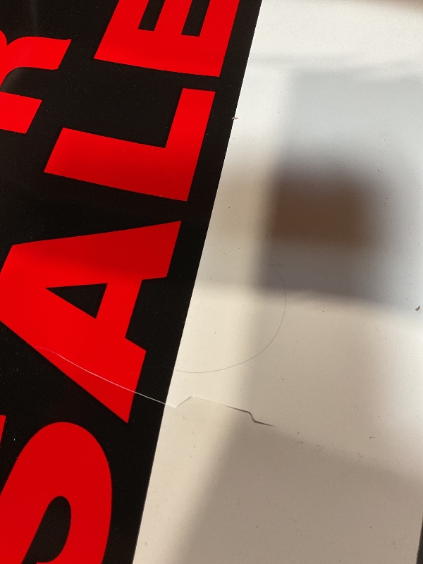 Photo 1 of **MINOR DAMAGE** Hillman 840028 For Sale Sign with Space for Fill In, Black and Red Plastic, 15x19 Inches 1-Sign