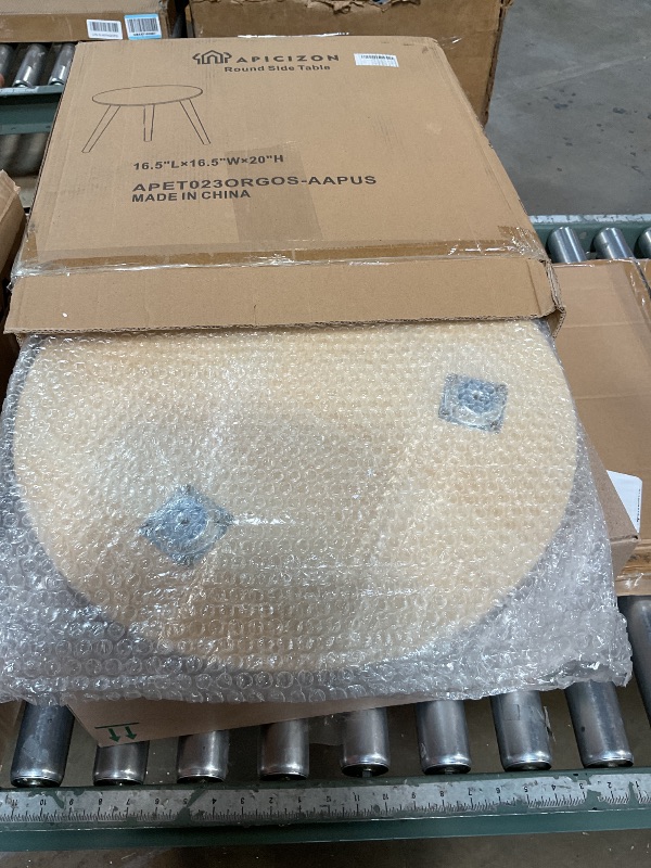 Photo 1 of **MISSING HARDWARE** Apicizon Small Round Side Table, Modern Light Wood Side Table Bedside Nightstand End Table for Small Spaces, Bedroom, Living Room, 16.5 x 20 Inches, Natural