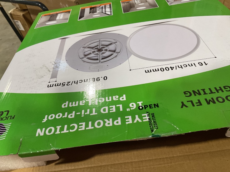 Photo 1 of 15.8 Inch LED Flush Mount Ceiling Light, 32W, 3480LM, 3000K/4000K/6000K CCT Selectable, Round Flat Panel Light Fits for Hallway, Kitchen, Bedroom, Laundry Room