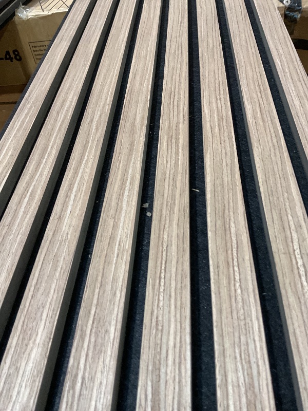 Photo 1 of 2-Pack Acoustic Wood Slat Panels - Soundproof Wall Paneling for Interior Decor