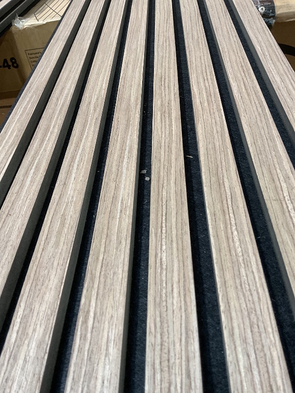 Photo 1 of 2-Pack Acoustic Wood Slat Panels - Soundproof Wall Paneling for Interior Decor