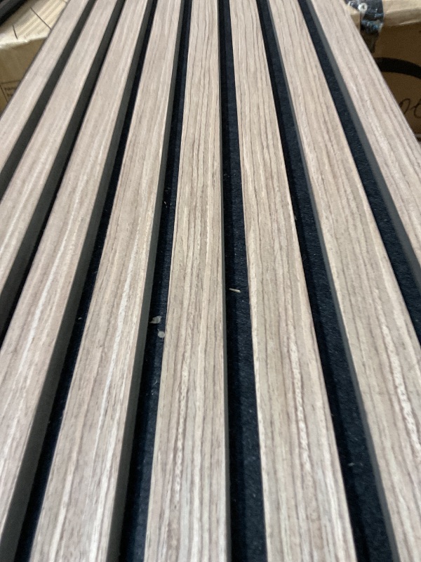 Photo 1 of 2-Pack Acoustic Wood Slat Panels - Soundproof Wall Paneling for Interior Decor