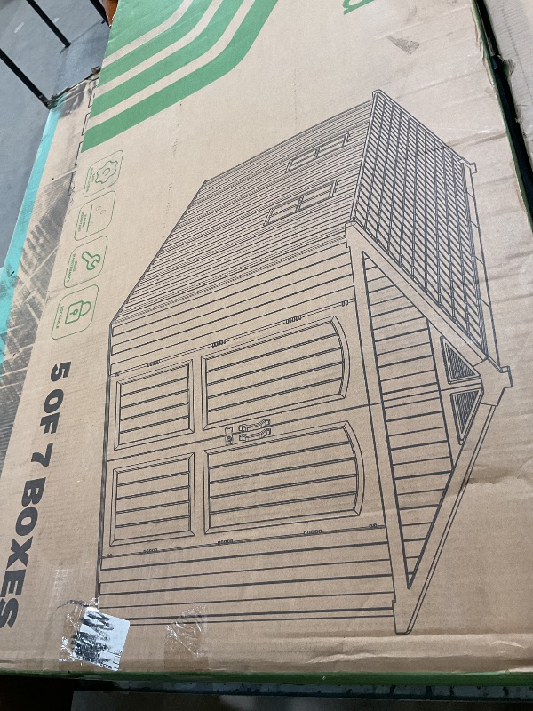 Photo 1 of ** FOR PARTS ONLY MISSING MULTIPLE BOXES** 8x12 FT Outdoor Storage Shed, Plastic Shed BOX 5 OF 7