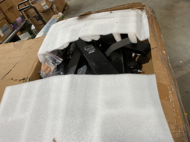 Photo 1 of ***LOOSE BOLTS COULD BE IN BOX*** VEVOR L Shaped Standing Desk with Wheels, 63 x 55 inch 3-Level Height Adjustable Electric Corner Standing Desk with Power Outlet, Heavy Duty Carbon Steel Sit Stand Computer Table, Easy to Assemble