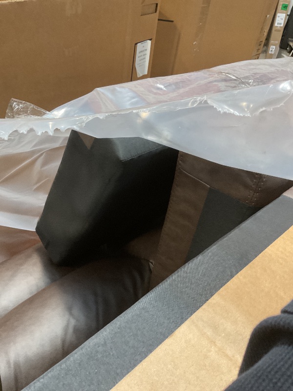 Photo 1 of ***ONE HALF OF SECTIONAL AMD BROKEN LEGS*** Signature Design by Ashley Whitlock L-Shape Left-Arm Facing Contemporary Faux Leather 2-Piece Sectional with Removable Cushion, Dark Brown