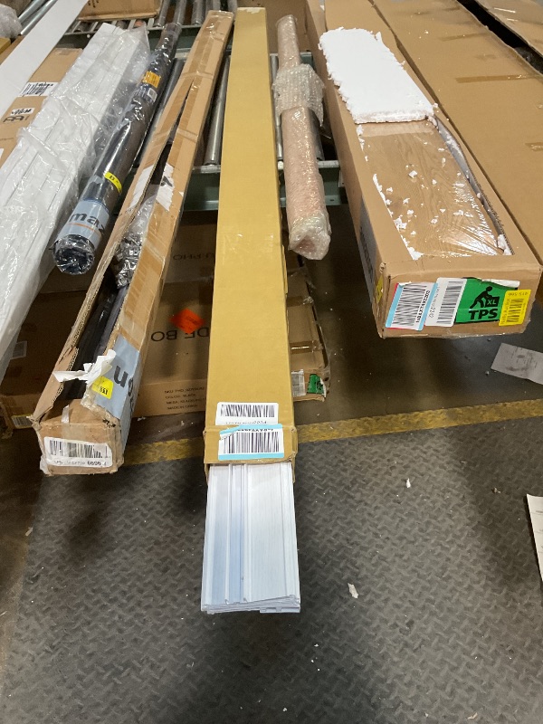 Photo 1 of **MISSING HARDWARE** Techni Home Studio Series 32" W x 80" H PVC Foldable Accordion Door, Trimmable, Flexible Single Layer Panels, White Oak