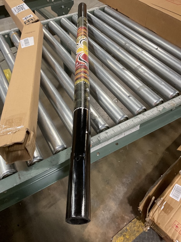 Photo 1 of *** MISSING END PIECES AND INSIDE MATERIAL*** Meinl Percussion RS1BK-XL 48" Bamboo Rain Stick with Extra Long Trickle Effect and Hand Painted Design