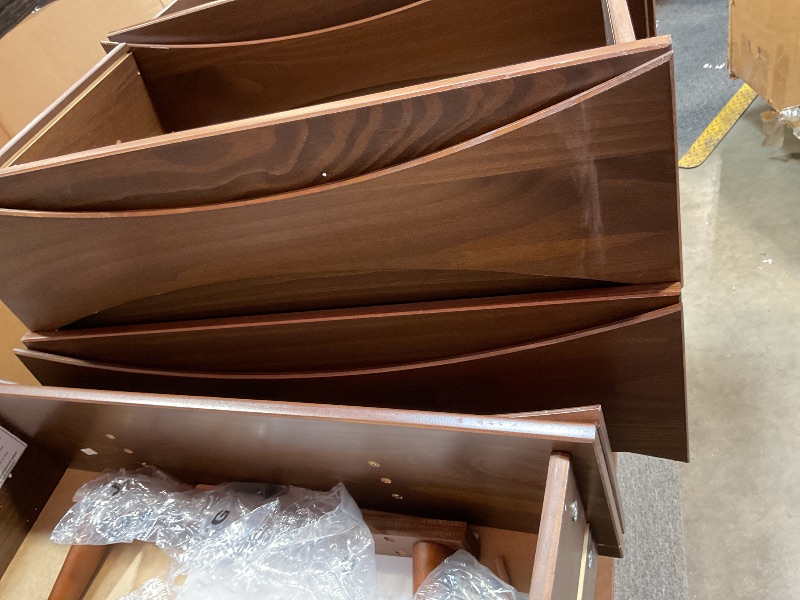 Photo 1 of **SOLD FOR PARTS**Walker Edison Atticus Mid-Century Modern Detailed 6-Drawer Solid Wood Dresser, 59 Inch, Walnut