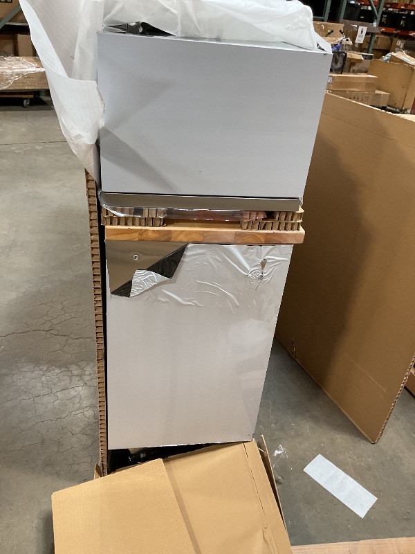 Photo 1 of ***MINOR PAINT CHIPS ON CORNERS*** CT Copper Tailor 72-inch Tool Chest Cabinet Rolling Garage Workbench with 15 Storage Drawers and Wheels, 3 Upper Cabinet, Pegboard, Steel Large Tool Box,Stainless Steel